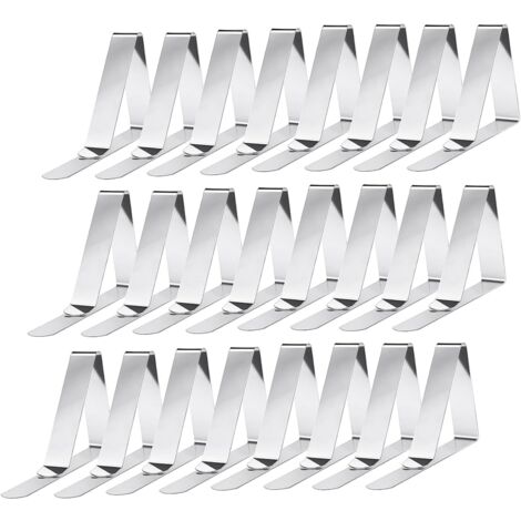 Set of 24 Stainless Steel Tablecloth Clips Spring Tablecloth Clips (1/5)