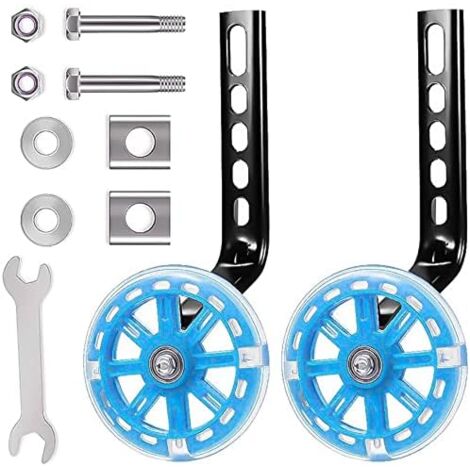 Bicycle Training Wheels, Kids Bike Wheels, Kids Bike Stabilizers, Junior Universal Wheel Stabilizer, Auxiliary Wheel Support Blue Bicycle Training Wheels (1/5)