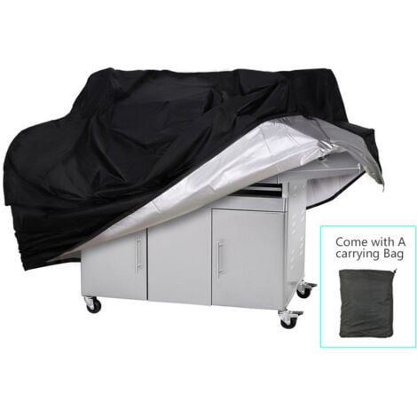 BBQ Cover, BBQ Cover, BBQ Cover Kit, Waterproof BBQ Cover, Heavy Duty Gas Grill Cover - Black 145 x 61 x 117 cm