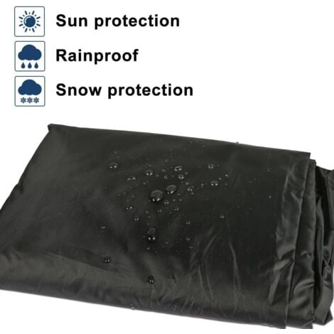 BBQ Cover, BBQ Cover, BBQ Cover Kit, Waterproof BBQ Cover, Heavy Duty Gas Grill Cover - Black 145 x 61 x 117 cm