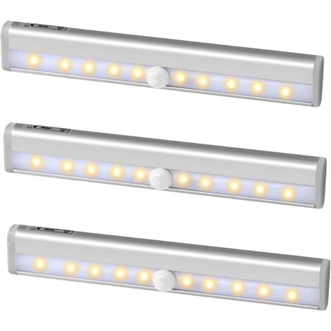 2PCS LED Closet Lights Motion Sensor with Magnetic Strip, 10 LED Night Light Battery Operated Closet Light (1/5)