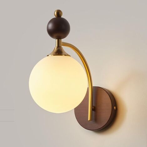 Globe Wall Sconce White Glass Wall Mount Light With Zimbabwe