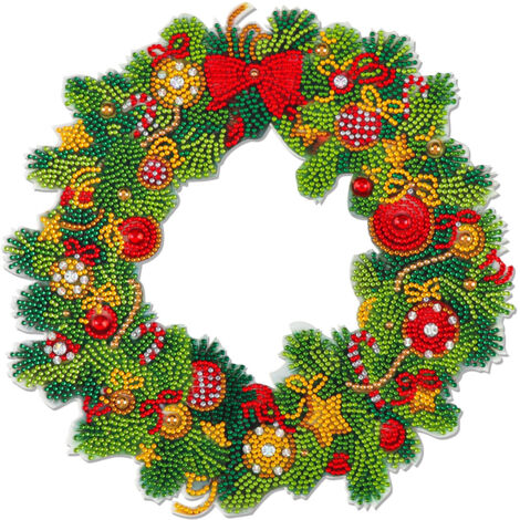 Other Christmas decoration, Christ wreath, Halloween wreath, hanging diamond crystal art garland 5D-B (1/3)