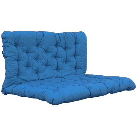 Palettenauflage Palettenkissen inkl. Rückenteil Sitz/120x80, Rücken 120x60, hellblau