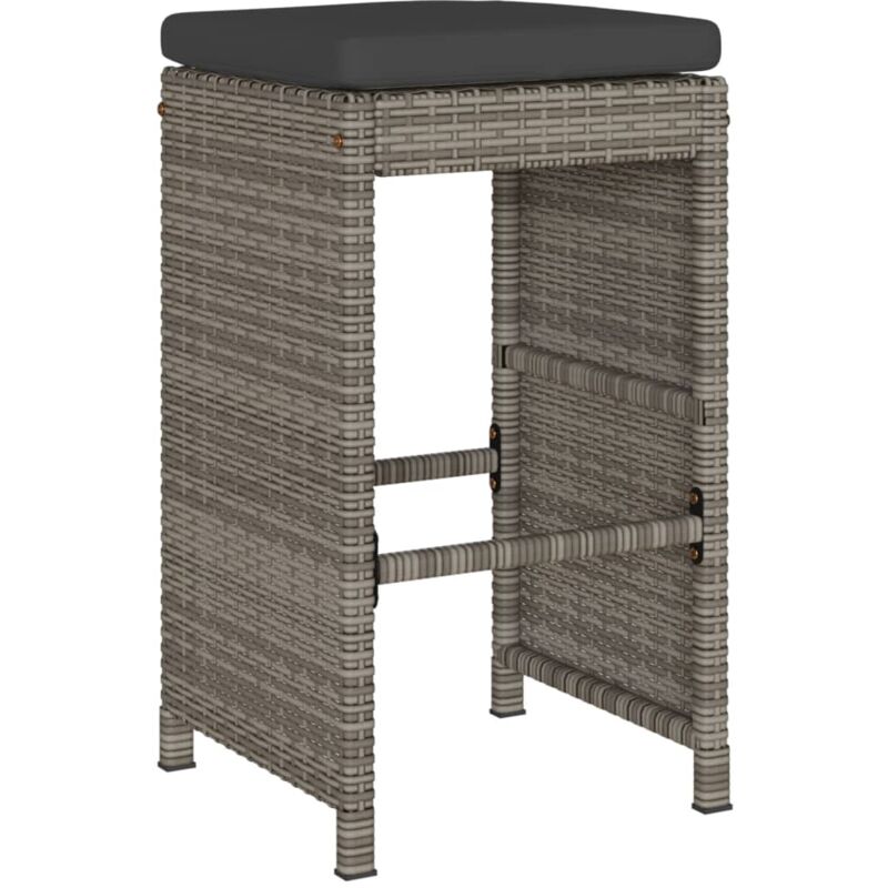 Noble House Delfina Stackable Wicker Outdoor Bar Stool (4-Pack
