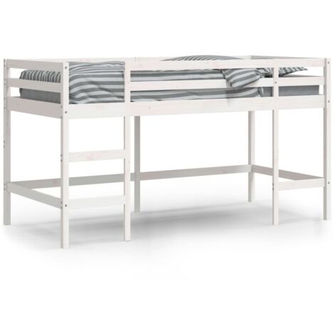 Kids' Loft Bed，Single bed without Mattress with Ladder 90x190 cm Single VSVS89490