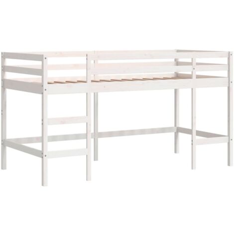 Kids' Loft Bed，Single bed without Mattress with Ladder 90x190 cm Single VSVS89490