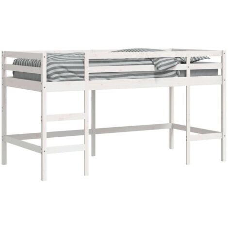 Kids' Loft Bed，Single bed without Mattress with Ladder 90x190 cm Single VSVS89490