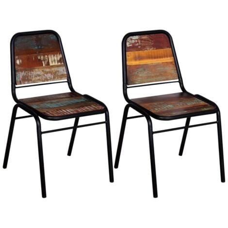 pcs Dining Chairs，Dining room chairs Solid Reclaimed Wood VSVS40437