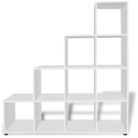 Staircase Bookcase，Book Cabinet，Bookshelf/Display Shelf 142 cm White VSVS40638