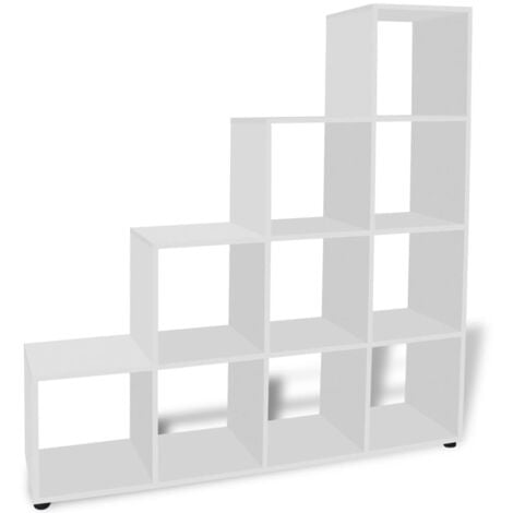 Staircase Bookcase，Book Cabinet，Bookshelf/Display Shelf 142 cm White VSVS40638