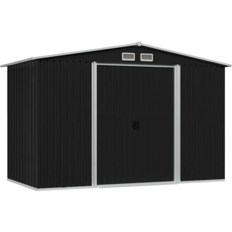 Garden Storage Shed，Garden shed，Tool shed Anthracite Steel 257x205x178 cm CFW26646