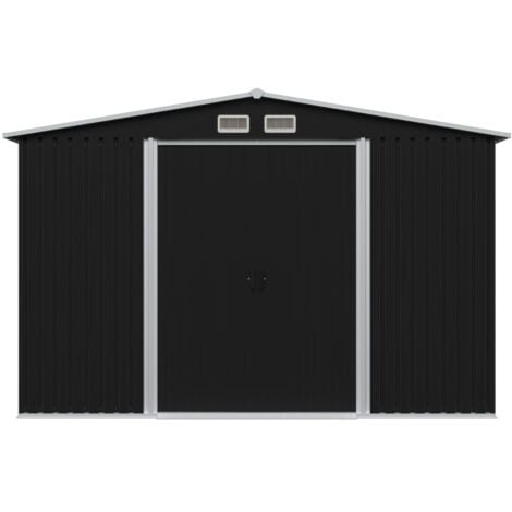 Garden Storage Shed，Garden shed，Tool shed Anthracite Steel 257x205x178 cm CFW26646