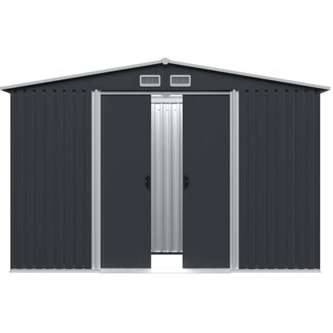 Garden Storage Shed，Garden shed，Tool shed Anthracite Steel 257x205x178 cm CFW26646