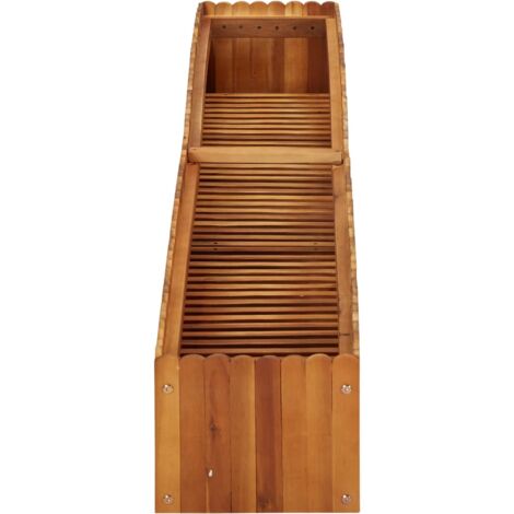 Garden Raised Bed，Planter，Plant pot，Flower box 200x30x25 cm Solid Acacia Wood CFW96393
