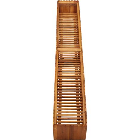 Garden Raised Bed，Planter，Plant pot，Flower box 200x30x25 cm Solid Acacia Wood CFW96393