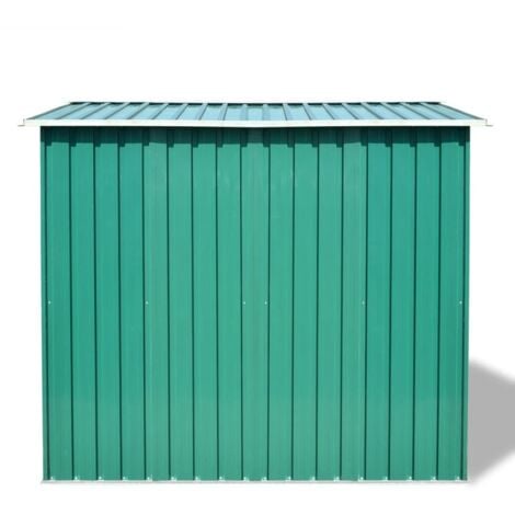 Garden Storage Shed，Garden shed，Tool shed Green Metal 257x205x178 cm CFW85881