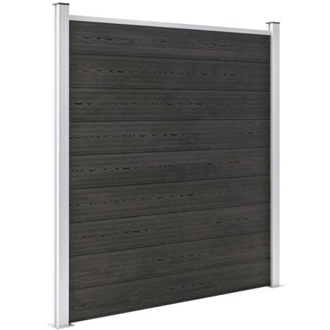 Garden Fence，Boundary Fence WPC 180x186 cm Grey VSVS735661