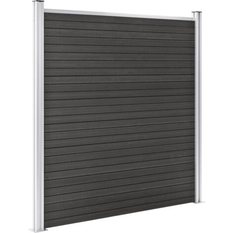 Garden Fence，Boundary Fence WPC 180x186 cm Grey VSVS735661