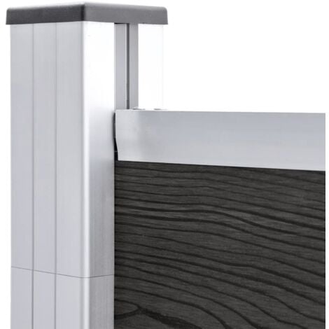 Garden Fence，Boundary Fence WPC 180x186 cm Grey VSVS735661