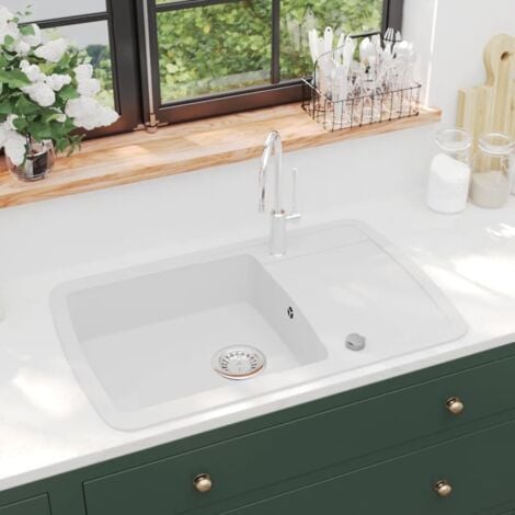 Granite Kitchen Sink，Wash Basin Single Basin White VSVS378245