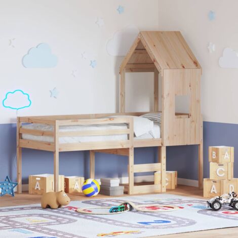 Single Bed，Adult bed，High Sleeper Bed without Mattress 80x200 cm Solid Wood Pine VSVS577446