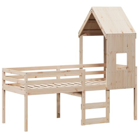 Single Bed，Adult bed，High Sleeper Bed without Mattress 80x200 cm Solid Wood Pine VSVS577446