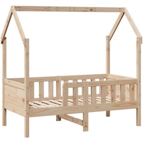 Single Bed，Children's bed，Kids' House Bed Frame without Mattress 80x160 cm Pine VSVS415538