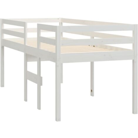 Single Bed，Adult bed，High Sleeper Bed without Mattress White 80x200 cm Solid Wood Pine VSVS241749