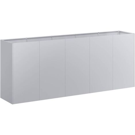 Planter，Plant pot，Flower box 200x40x80 cm Galvanised Steel VSVS108775