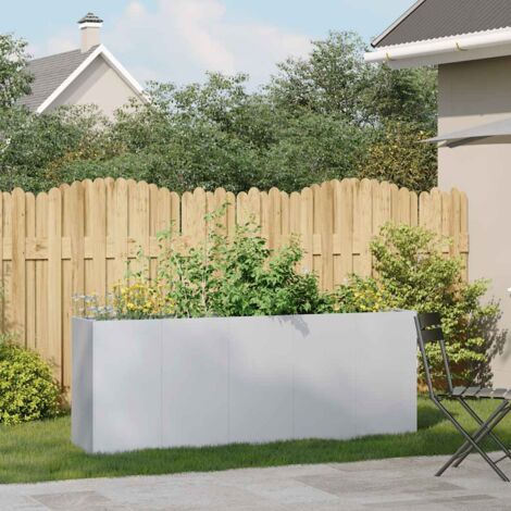 Planter，Plant pot，Flower box 200x40x80 cm Galvanised Steel VSVS108775