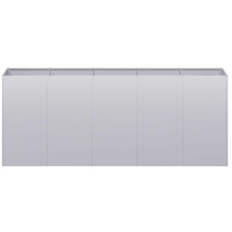 Planter，Plant pot，Flower box 200x40x80 cm Galvanised Steel VSVS108775