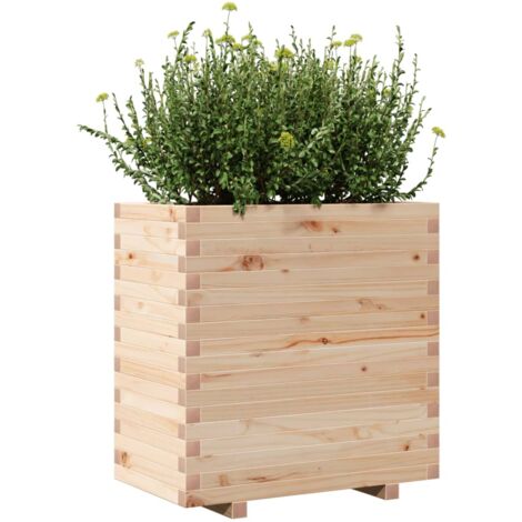 Garden Planter，Plant pot，Flower box 70x40x72 cm Solid Wood Pine VSVS695551