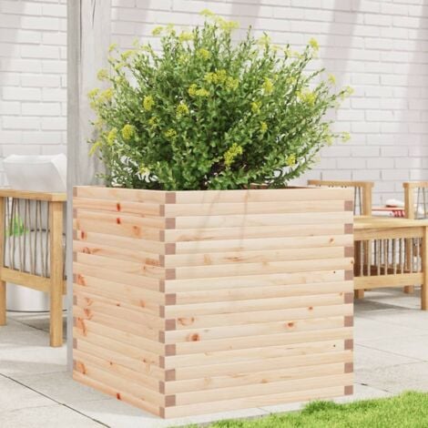Garden Planter，Plant pot，Flower box 70x70x68.5 cm Solid Wood Pine VSVS199905