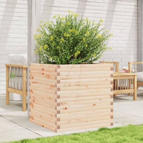 Garden Planter，Plant pot，Flower box 70x70x68.5 cm Solid Wood Pine VSVS199905