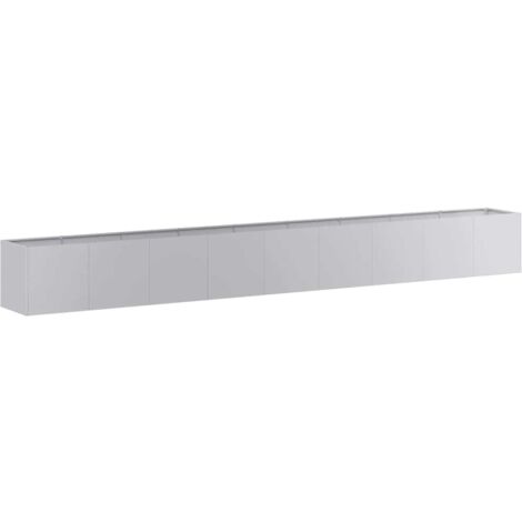Planter，Plant pot，Flower box 360x40x40 cm Galvanised Steel VSVS830564