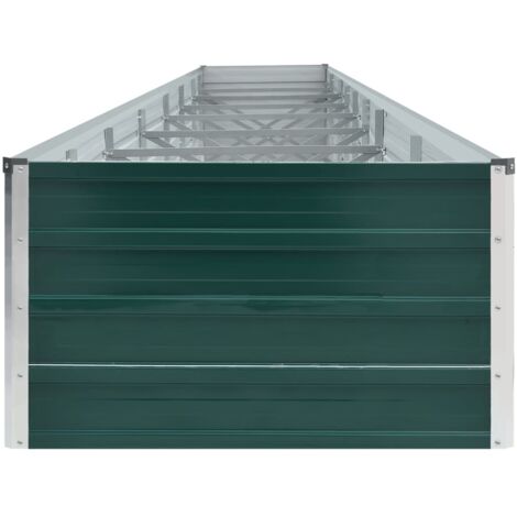 Garden Raised Bed，Planter，Plant pot，Flower box Galvanised Steel 600x80x45 cm Green VSVS364139