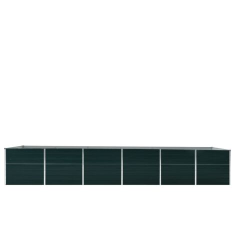 Garden Raised Bed，Planter，Plant pot，Flower box Galvanised Steel 480x80x77 cm Green VSVS819964