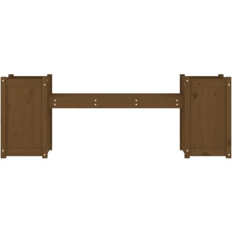 Planter，Plant pot，Flower box Bench Honey Brown 180x36x63 cm Solid Wood Pine VSVS258745