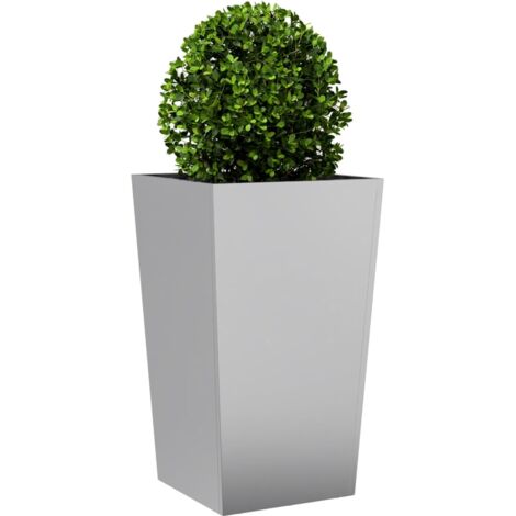 2 pcs Garden Planter，Plant pot，Flower boxs 45x45x75 cm Galvanised Steel VSVS208390