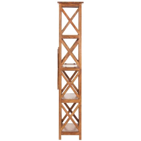 Bookcase，Book Cabinet，Bookshelf 60x30x160 cm Solid Acacia Wood Honey Finish VSVS362592