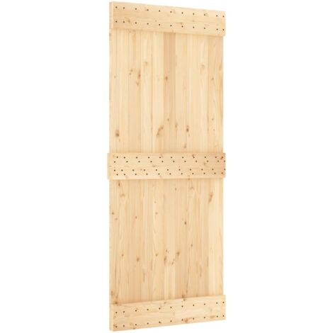 Sliding Door，kitchen door with Hardware Set 85x210 cm Solid Wood Pine VSVS377510