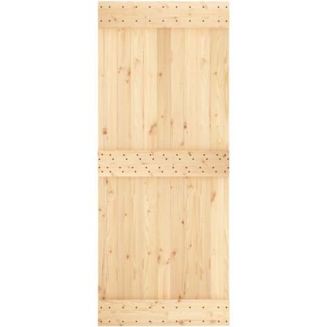 Sliding Door，kitchen door with Hardware Set 85x210 cm Solid Wood Pine VSVS377510