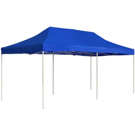 Professional Folding Party Tent Family Tent Camping tent Aluminium 6x3 m Blue VSVS966312