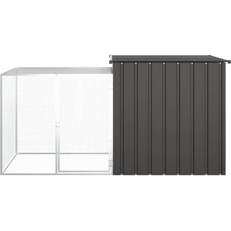 Chicken Cage，Hen Cage Anthracite 200x91x100 cm Galvanised Steel VSVS9921534