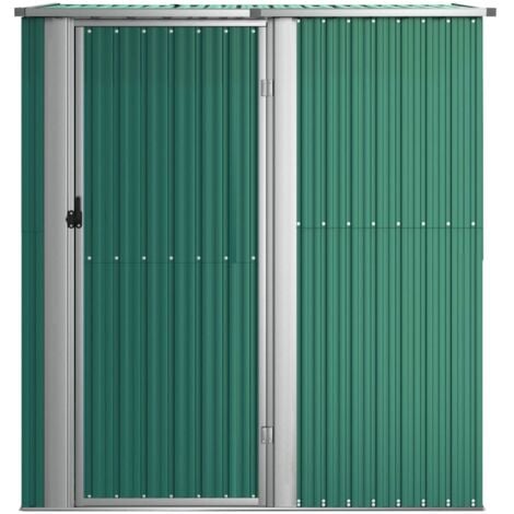 Garden Shed，Storage Shed Green 180.5x97x209.5 cm Galvanised Steel VSVS7151284