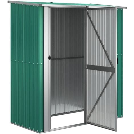 Garden Shed，Storage Shed Green 180.5x97x209.5 cm Galvanised Steel VSVS7151284