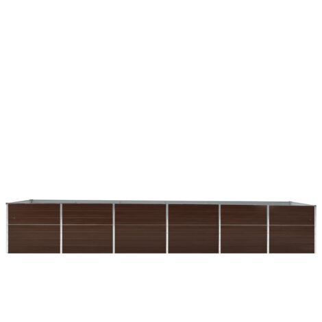 Garden Raised Bed Galvanised Steel 480x80x77 cm Brown VSVS2505290
