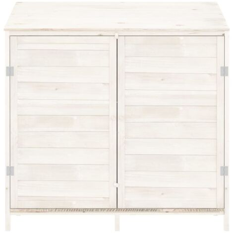 Garden Shed，Storage Shed White 102x52x112 cm Solid Wood Fir VSVS5825957
