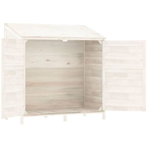 Garden Shed，Storage Shed White 102x52x112 cm Solid Wood Fir VSVS5825957